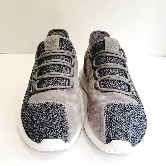 Adidas Tubular Shadow Running Shoes Womens Size 8 Suede Knit Gray White Sneakers - Picture 1 of 10